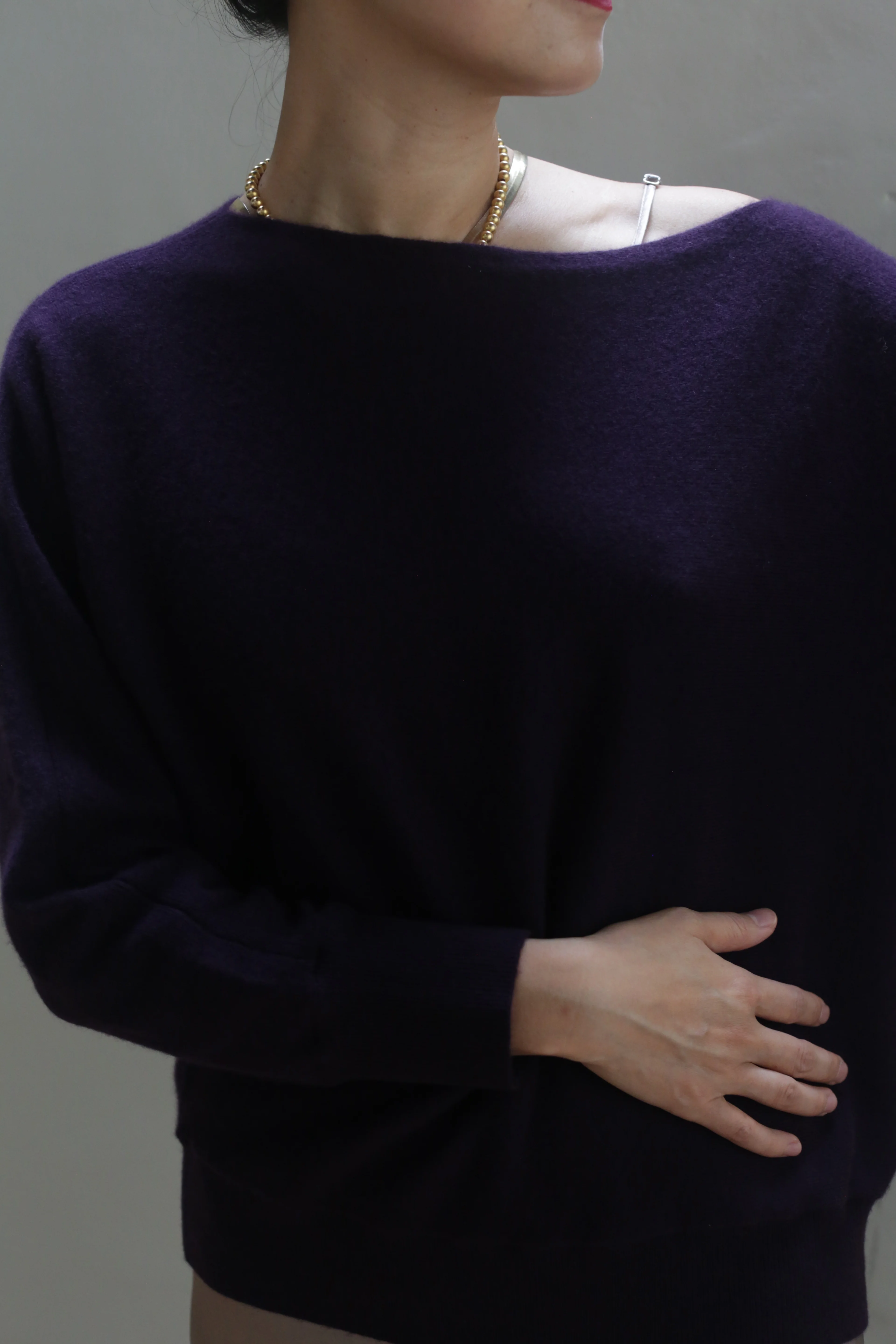 Ballerina's Cashmere Sweater | Aubergine - Image 3