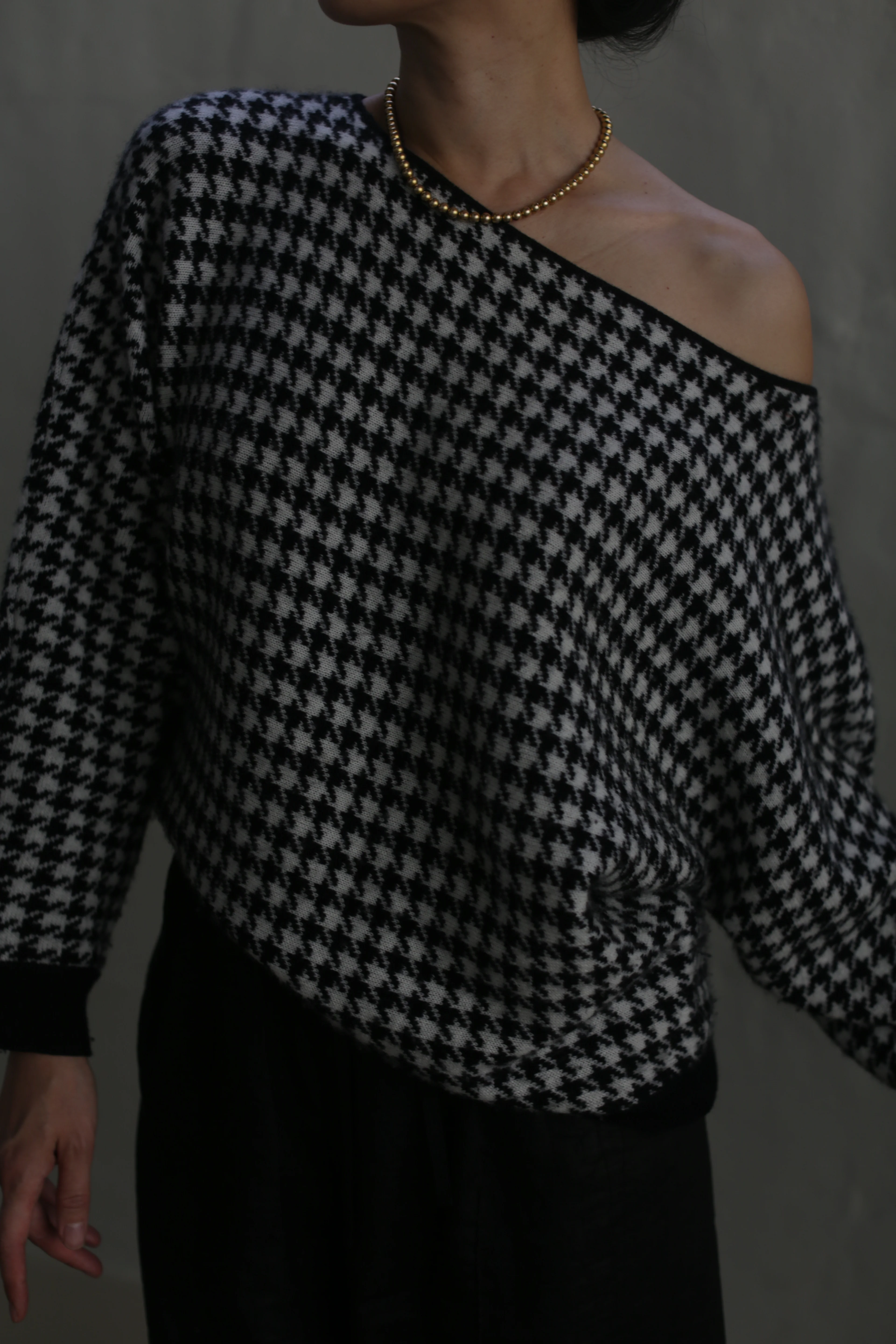 Ballerina's Cashmere Sweater | Houndstooth Jacquard - Image 6