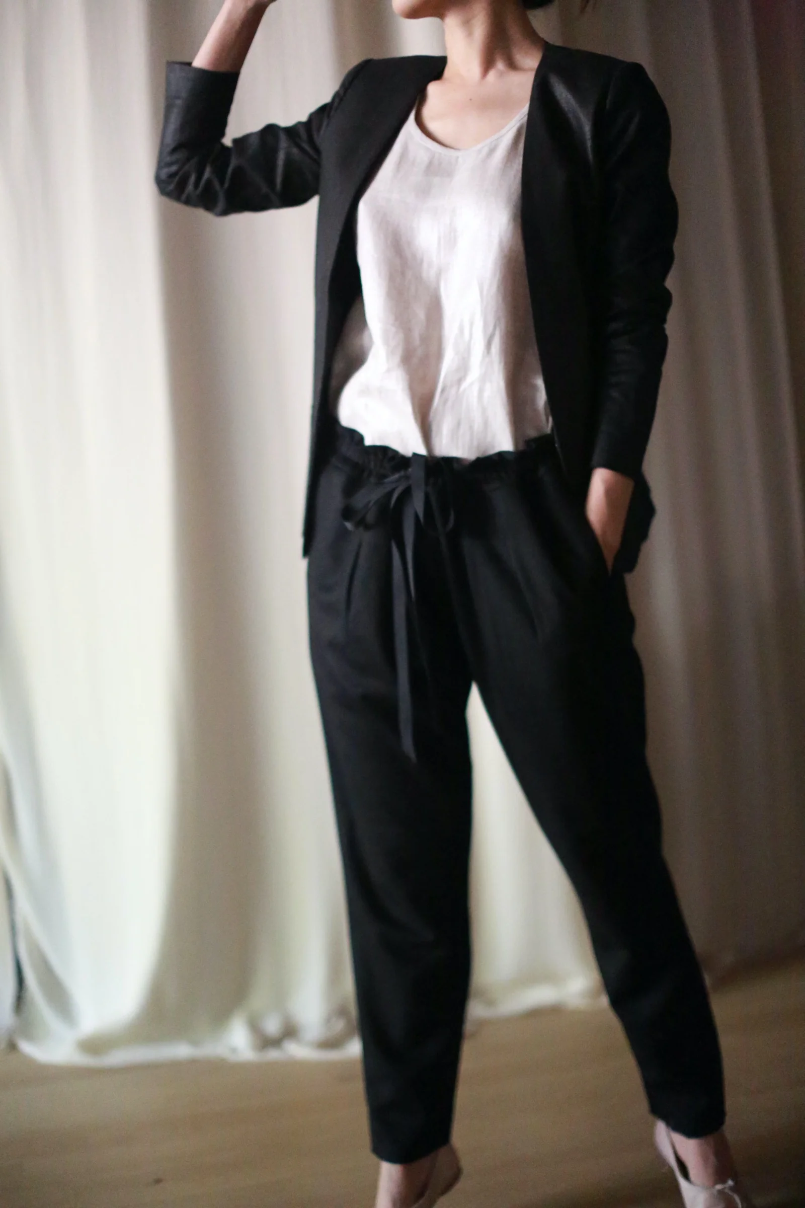 Waxed Linen Blazer - Image 3