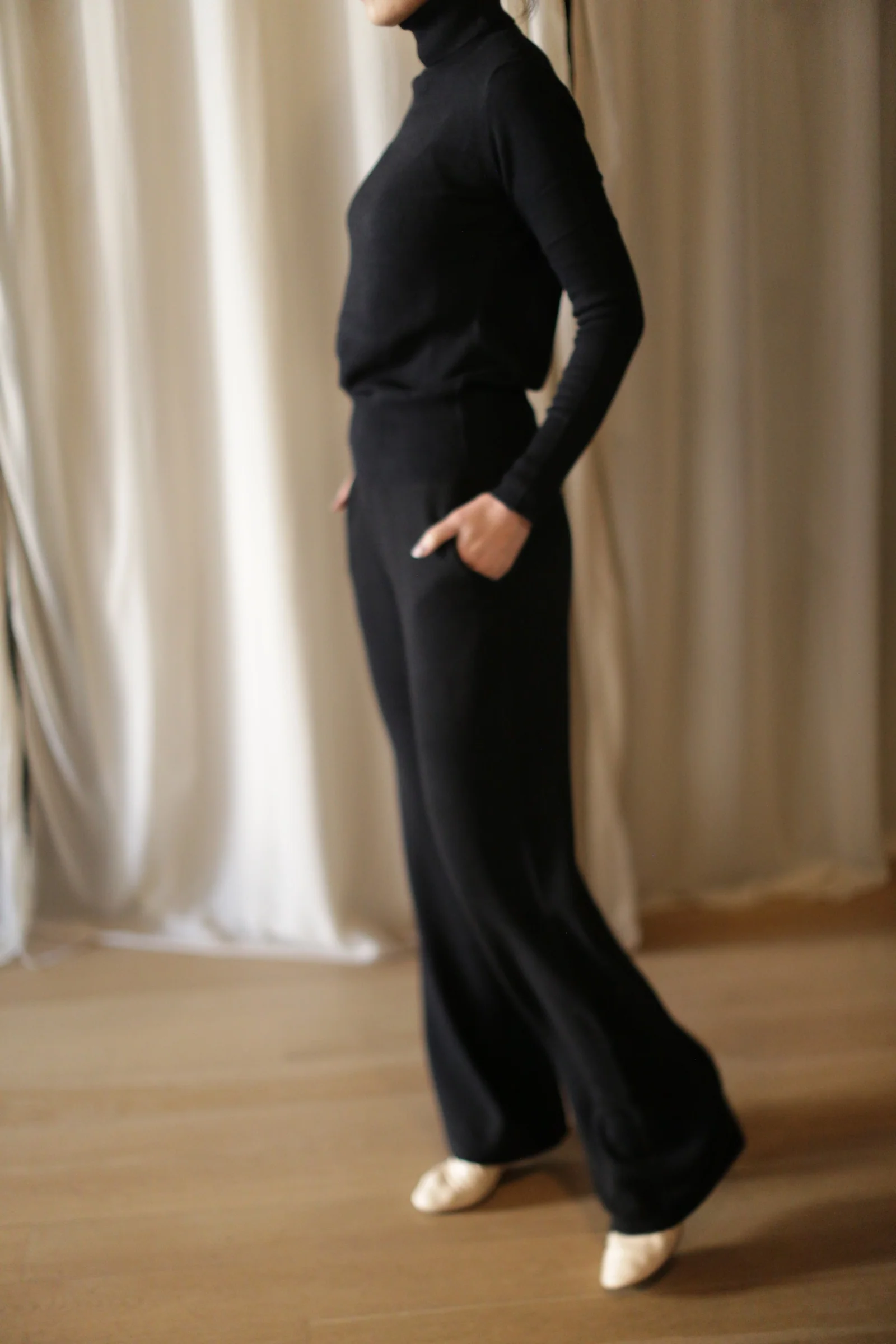 Cashmere Wide Leg Pant - Image 4