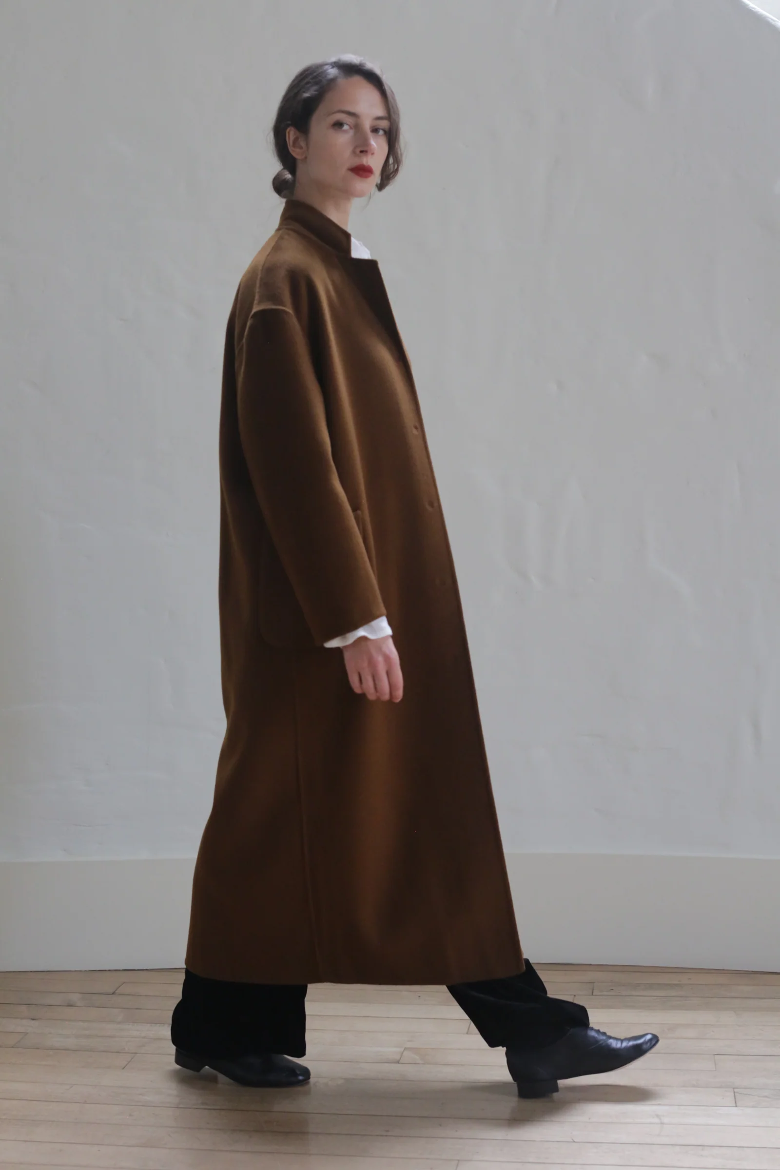 Bamford Long Double-face Cashmere | Tobacco - Image 4