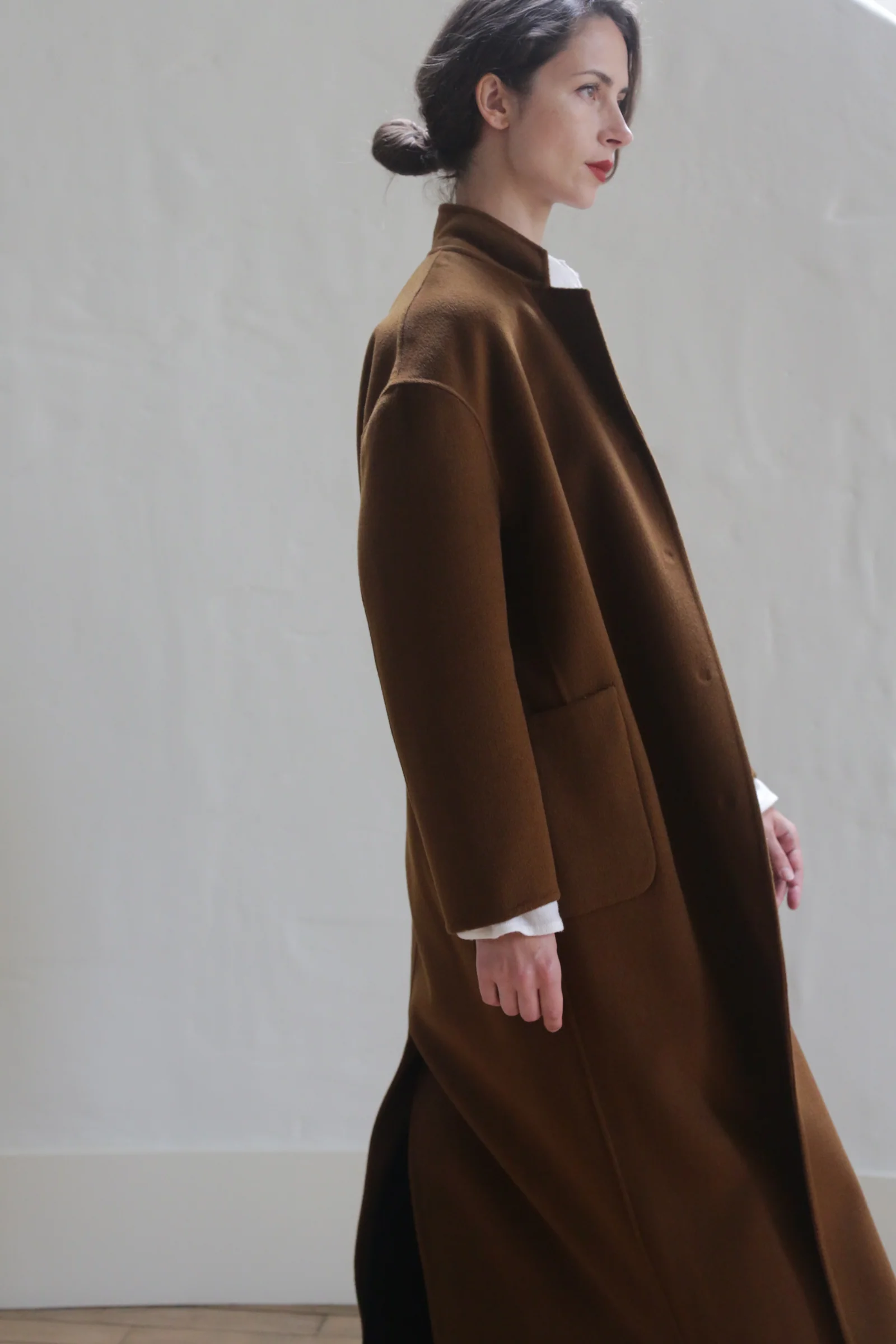 Bamford Long Double-face Cashmere | Tobacco - Image 6