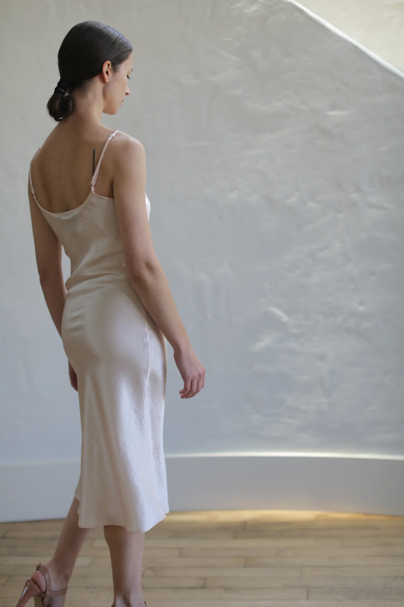 Liquid Slip Dress | Champagne - Image 4