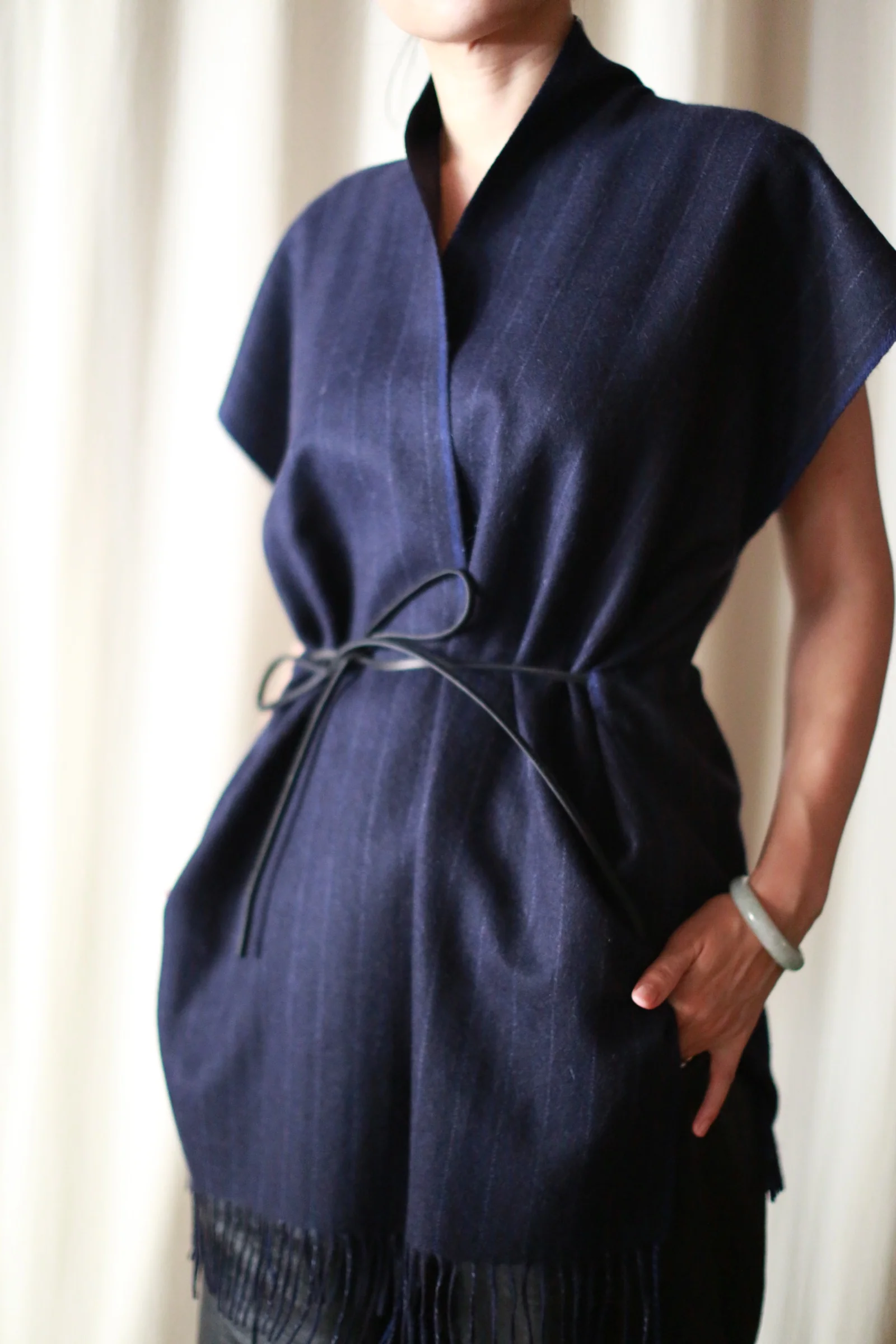 Men's Scarf Vest | Navy - Image 3