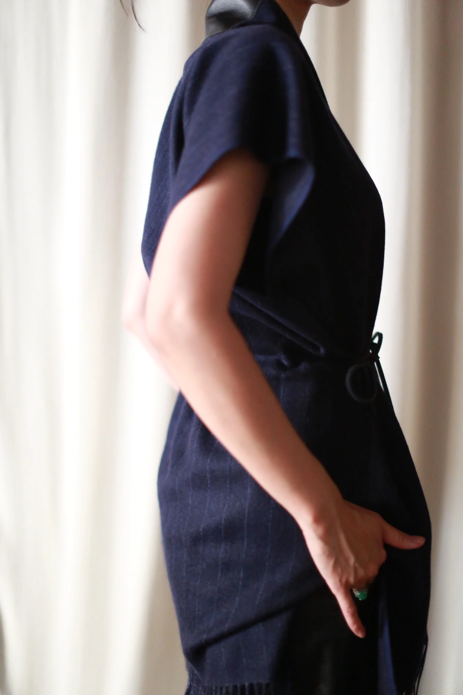 Men's Scarf Vest | Navy - Image 4