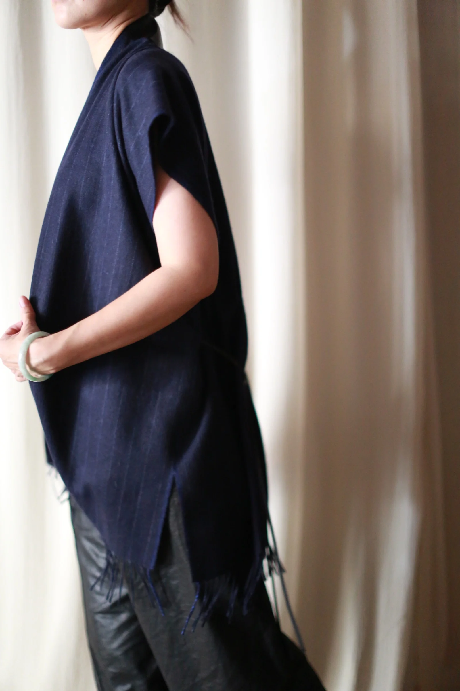Men's Scarf Vest | Navy - Image 6