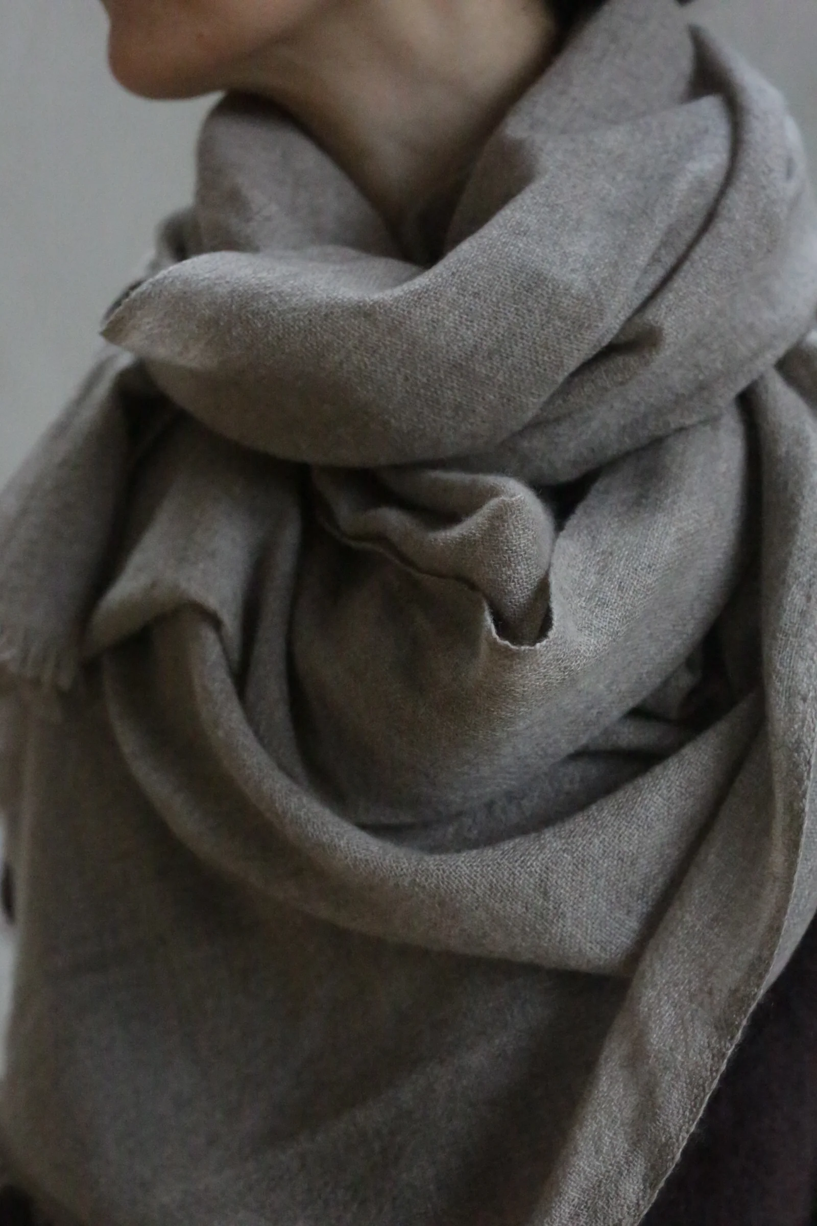 Tissue Weight Cashmere Scarf | Natural - Image 5