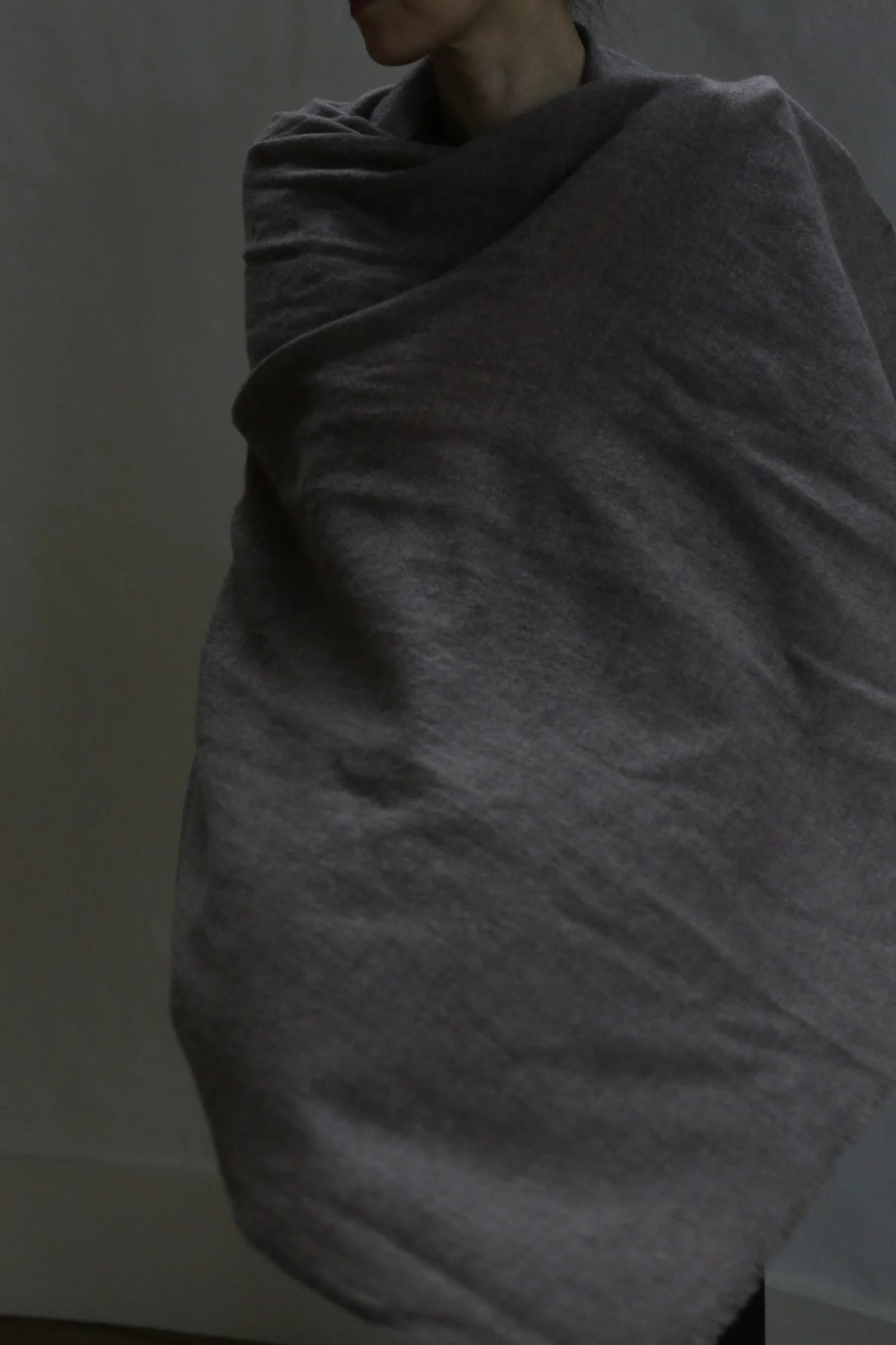 Tissue Weight Cashmere Scarf | Taupe - Image 4