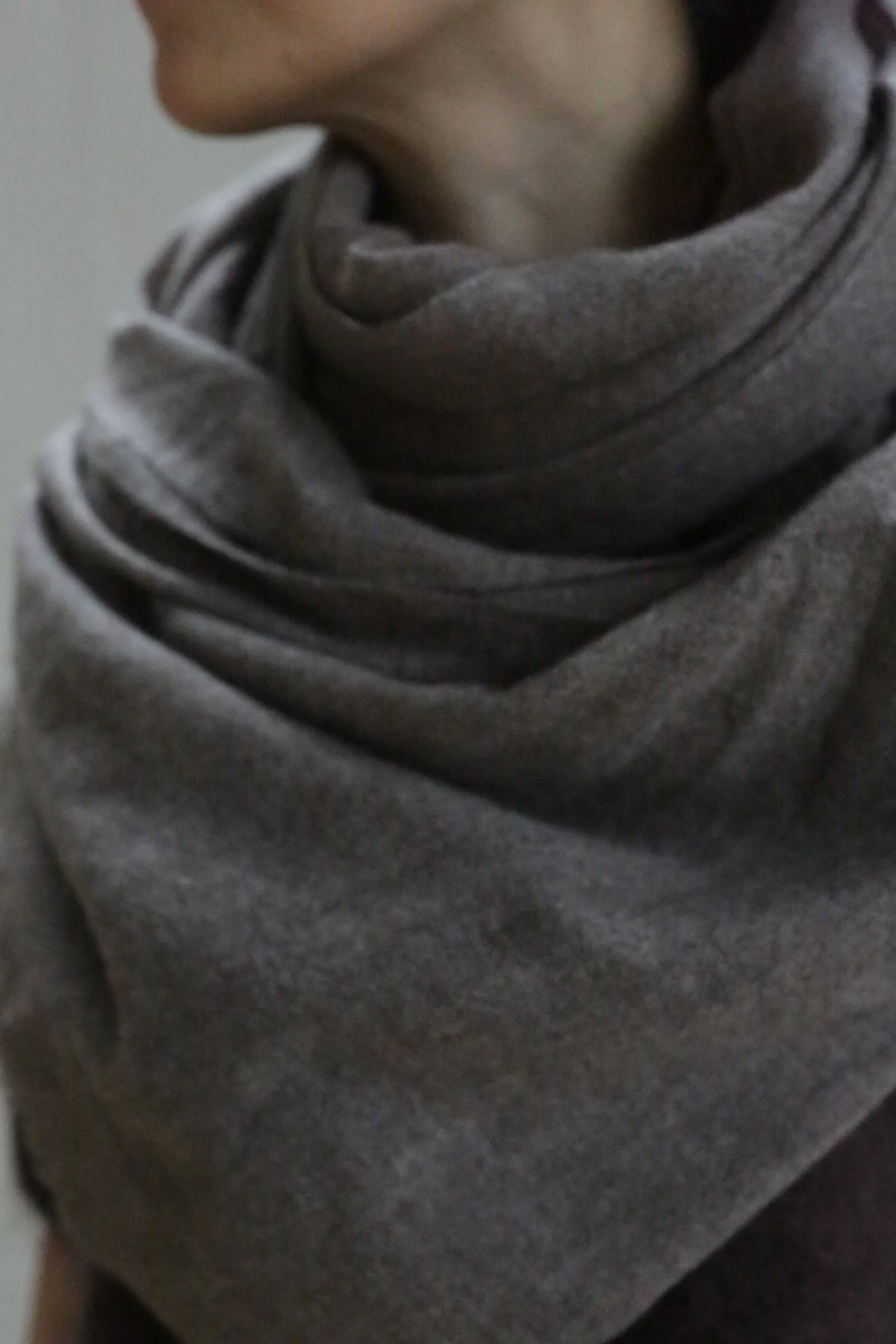 Tissue Weight Cashmere Scarf | Taupe - Image 5
