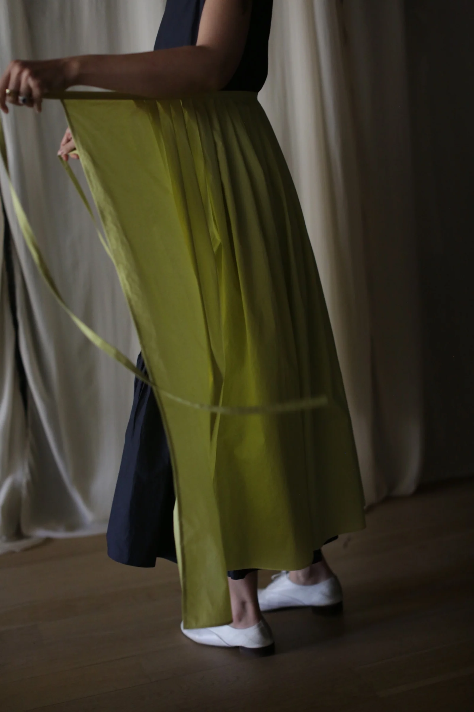 Typewriter Wrap Skirt | Citrine - Image 5