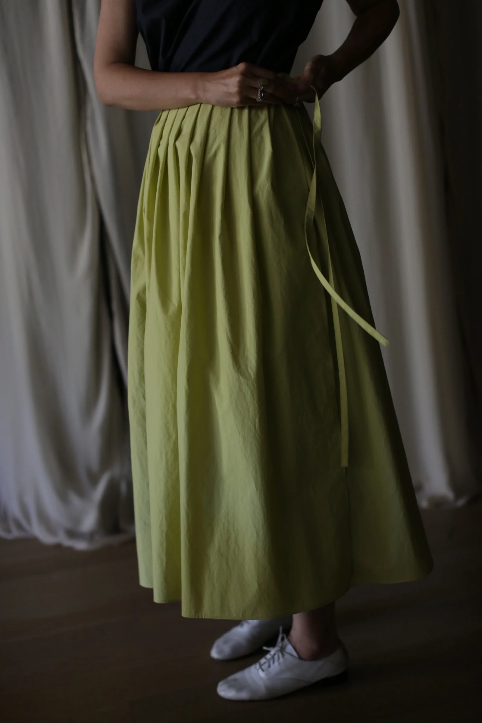 Typewriter Wrap Skirt | Citrine - Image 6