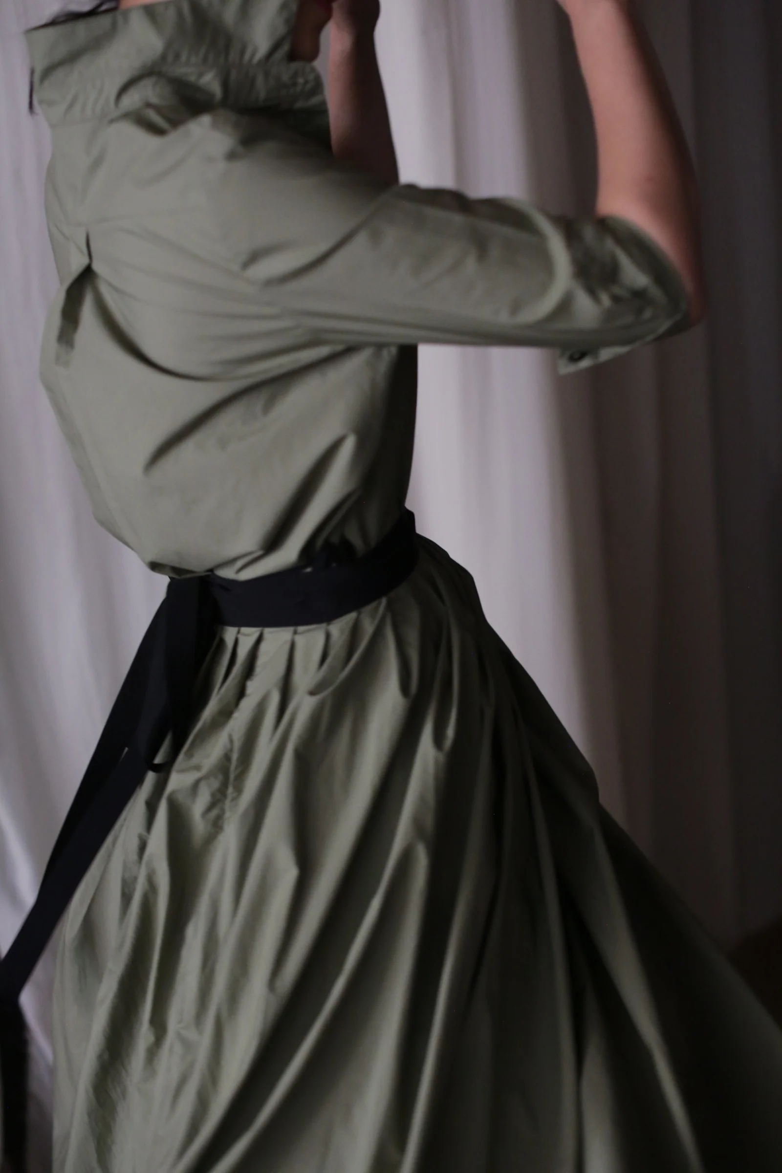Typewriter Wrap Skirt | Olive - Image 4
