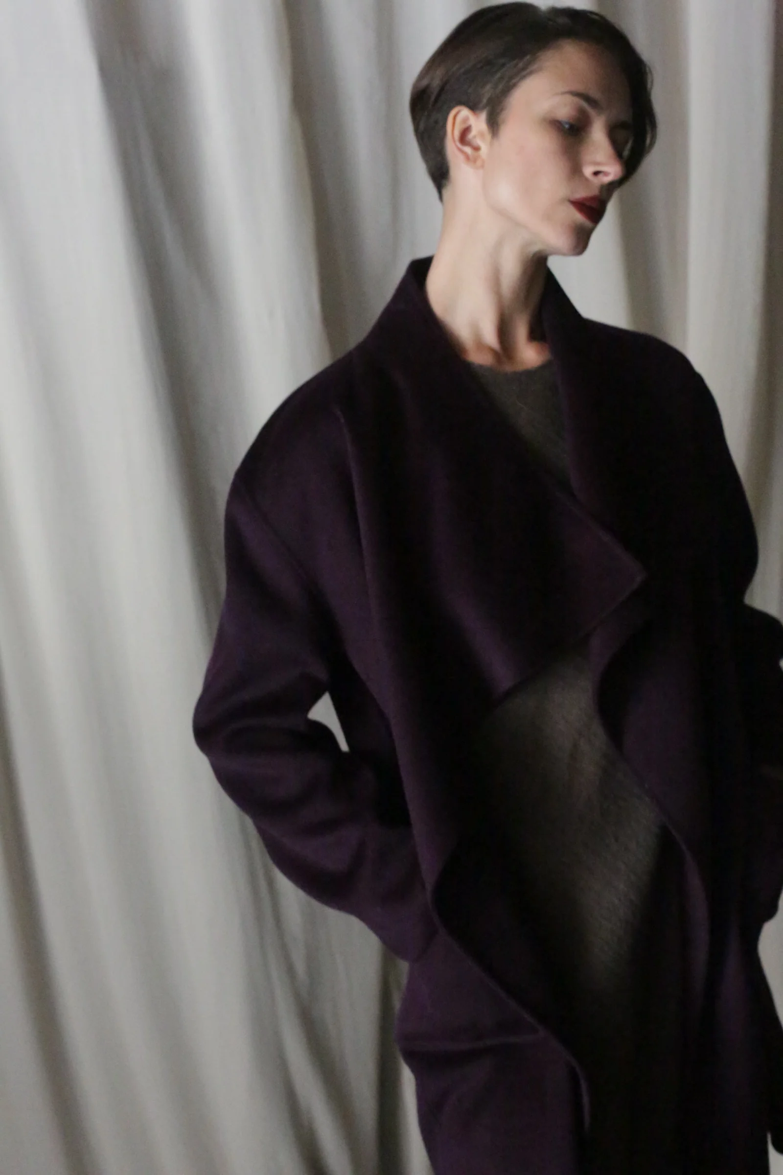 Winston Long Double-face | Aubergine - Image 3