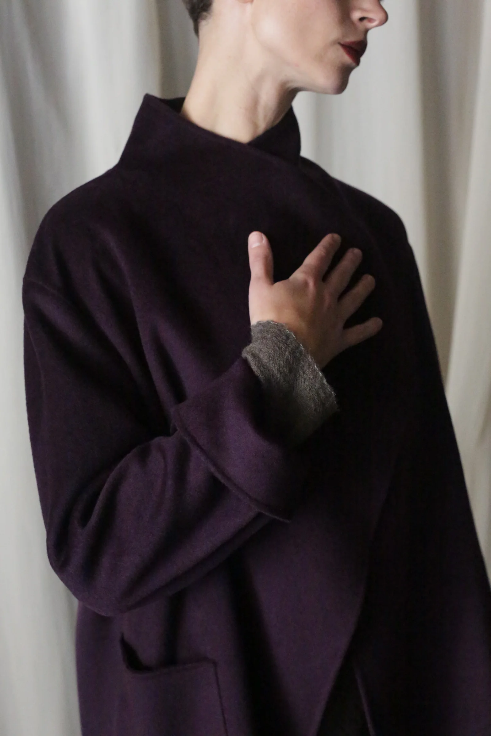 Winston Long Double-face | Aubergine - Image 4