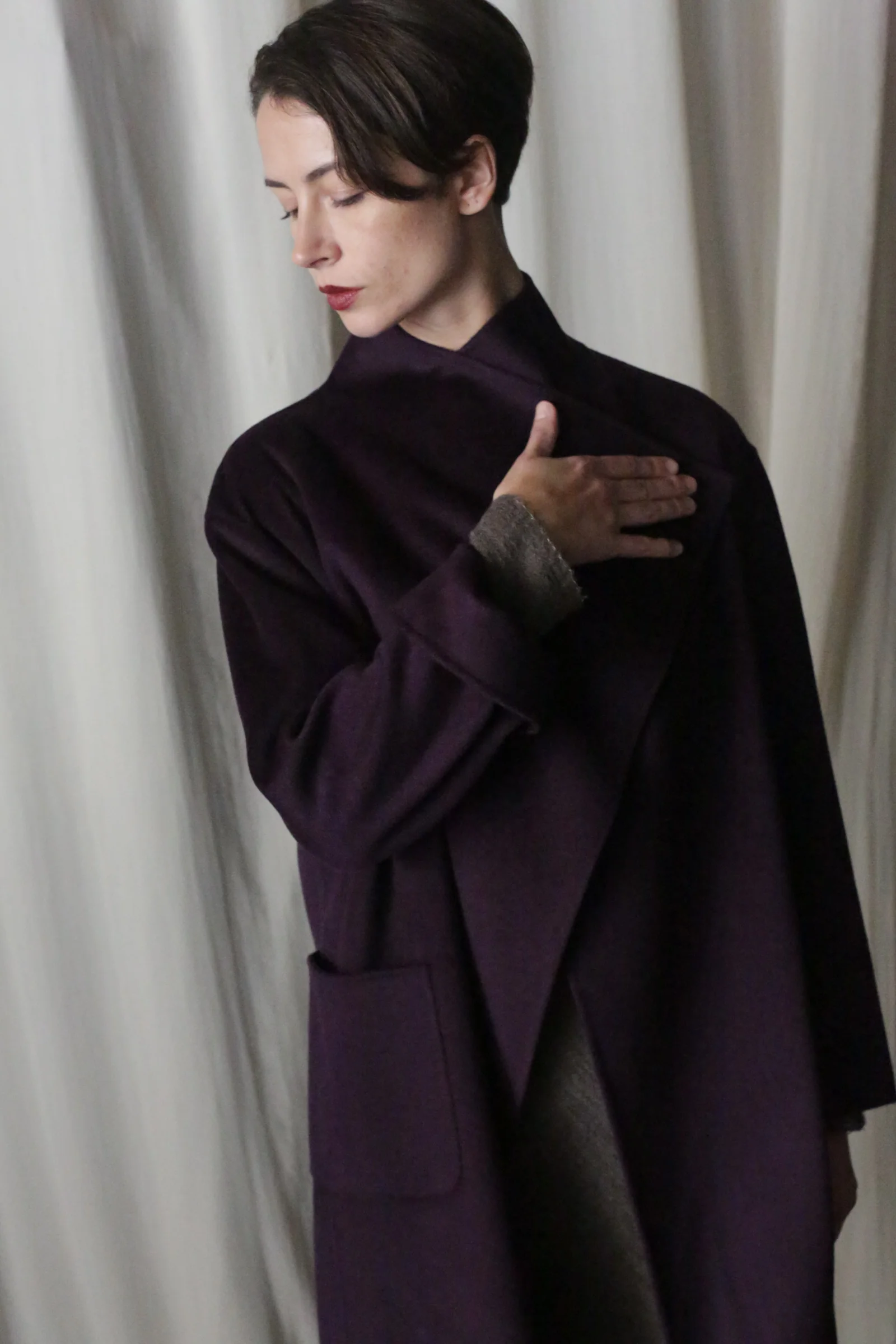 Winston Long Double-face | Aubergine - Image 5