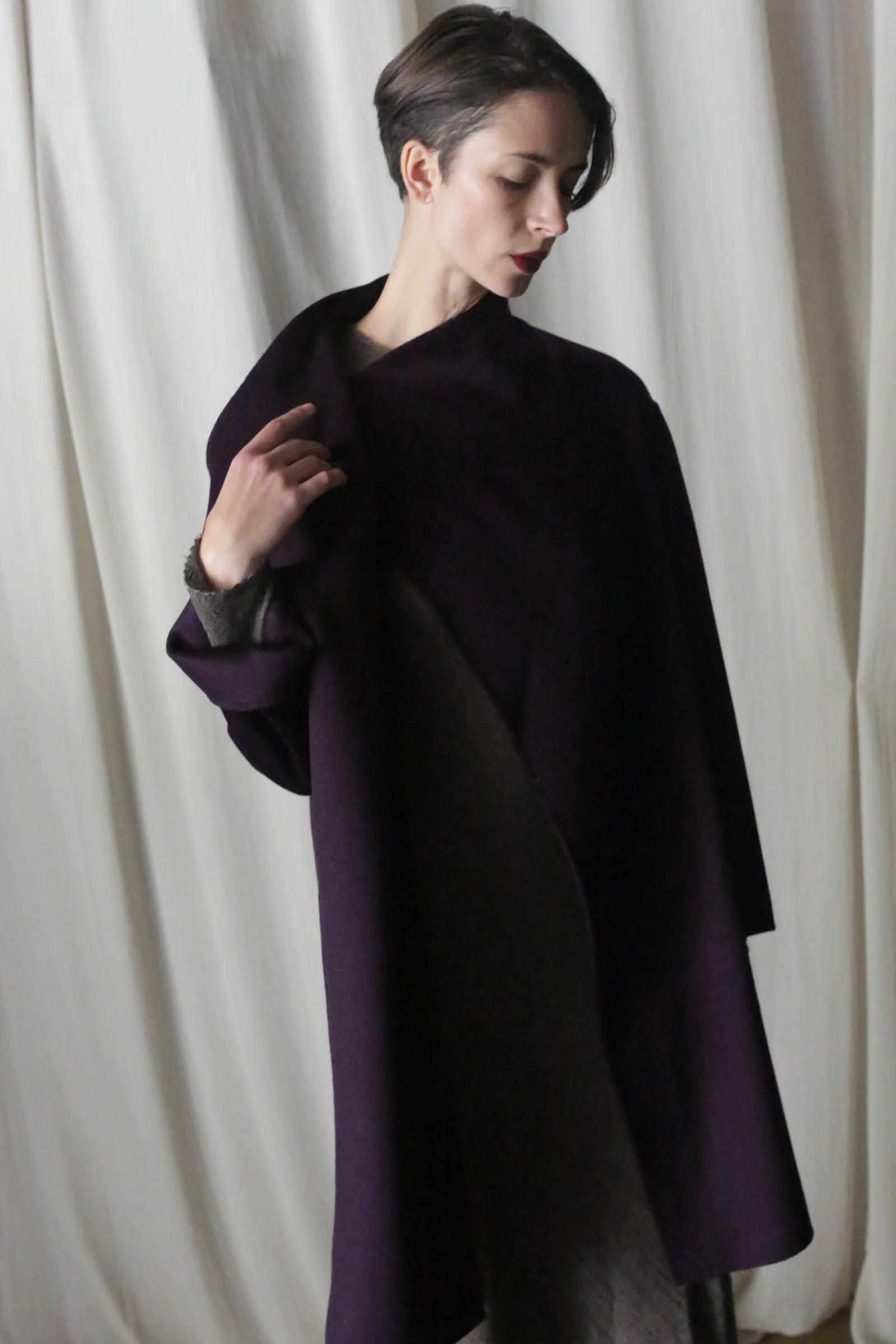 Winston Long Double-face | Aubergine - Image 6