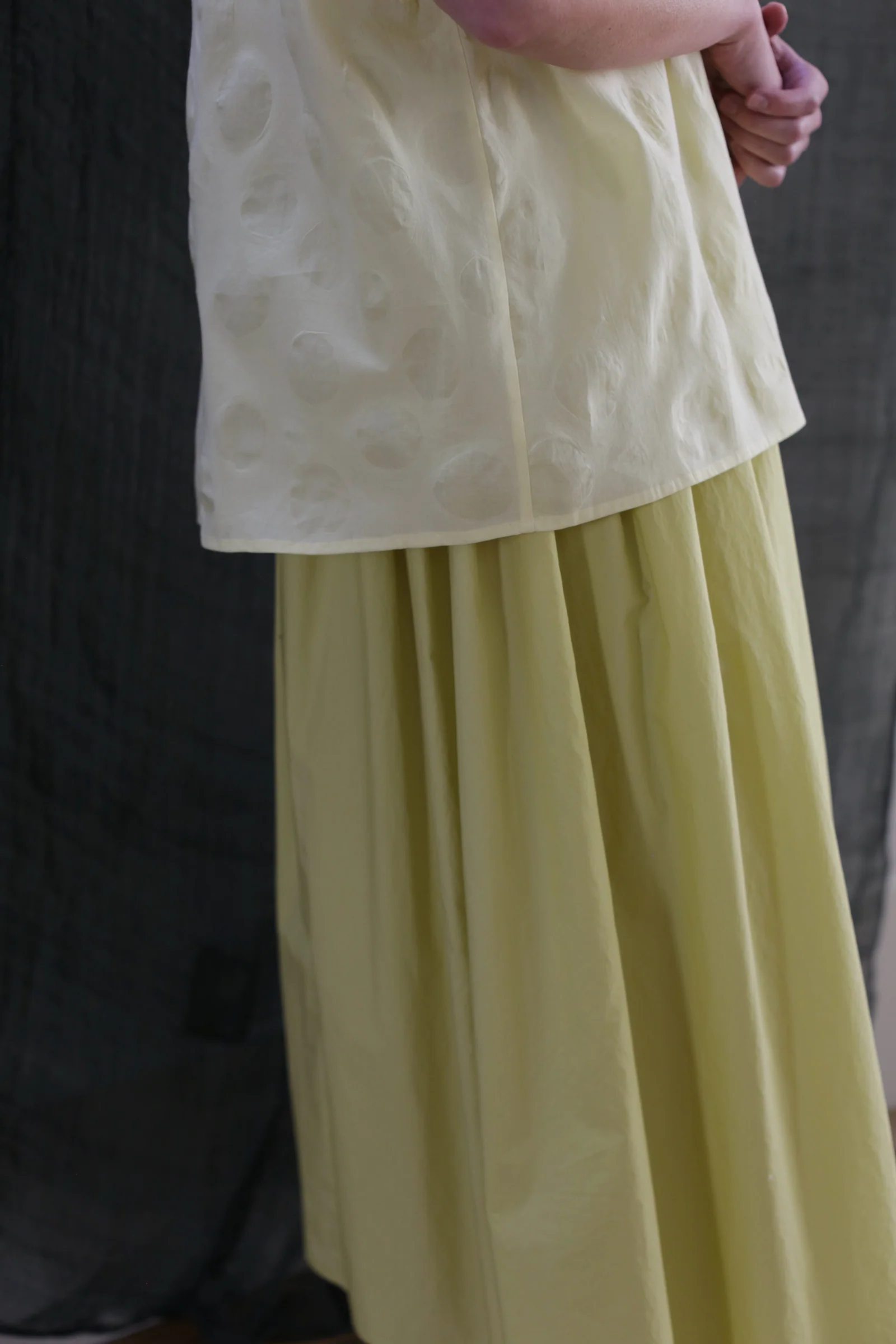 Typewriter Wrap Skirt | Citrine - Image 3